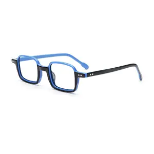 2024高品质眼镜方形醋酸眼镜架适用于所有面部豪华热卖醋酸眼镜
