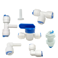 Raccord de tuyau en plastique de 1/4 pouce pour système d'eau RO, connecteur de tuyau basse pression
