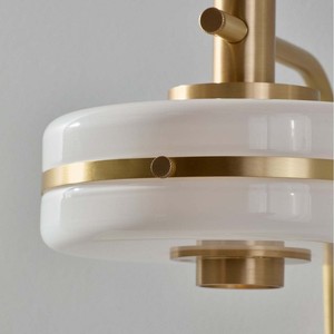 Lámpara de pared moderna minimalista con acabado dorado, pantalla de cristal, portalámparas E27, fuente de alimentación LED, 110V, 240V, iluminación para dormitorio y sala de estar - Product Image 3