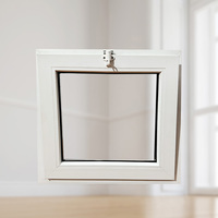 Fenêtre en verre avec auvent en aluminium sur mesure, fenêtre à battant supérieur sécurisée pour chambre, salle de bain et immeuble de grande hauteur