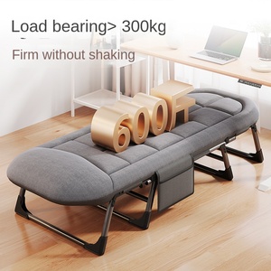 Lit pliant moderne en acier pour pause déjeuner, lit simple d'extérieur, lit de camping portable simple, chaise longue multifonctionnelle YQ-XJC pliable pour bureau - Product Image 4