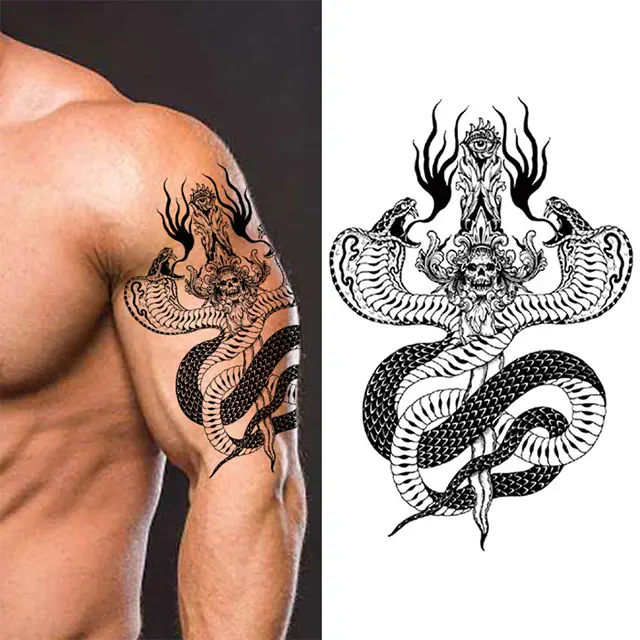 Veel Gebruikte Superieure Henna Tato Tijdelijke Sap Tattoo Sticker Voor Mannen Arm En Hand Kwaliteit Andere Body Art Cmyk Printing Tattoo