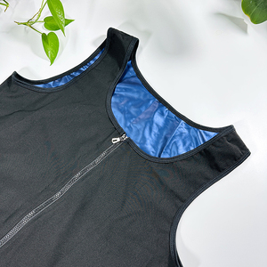 Gilet <span class=keywords><strong>de</strong></span> sudation amincissant pour sauna, brûle-graisse, fitness, T-shirt à manches courtes avec fermeture éclair, corset pour perdre du poids et réduire le ventre, gaine amincissante - Product Image 3