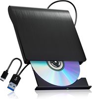 Grabadora de CD/DVD RW USB 3.0 Portátil, Transferencia de Datos de Alta Velocidad, Grabadora/Reproductor de CD/DVD Delgado de 1.2 cm para Computadoras Portátiles y de Escritorio