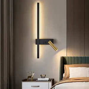 Simples e personalizado corredor quarto lâmpada de parede de cabeceira sala hotel decoração superior e inferior iluminação lâmpada de parede