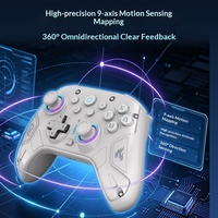 Controlador de Juego Portátil con Nueve Ejes, Auto-Fire Magnético, Iluminación RGB, Control por Voz con Tecla C, Joystick de Efecto Hall, Compatible