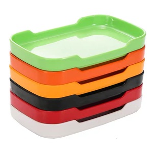 Lẩu nhà hàng <span class=keywords><strong>Stackable</strong></span> Shabu tấm không thể phá vỡ thực phẩm phục vụ khay hình chữ nhật nhựa nướng tấm melamine Shabu thịt tấm - Product Image 3