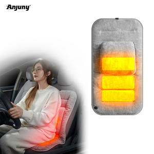 Anjuny, recién llegado, cojín de asiento con soporte trasero para calefacción de coche, cubierta de asiento de coche lavable, accesorios interiores de coche de <span class=keywords><strong>invierno</strong></span> - Product Image 1
