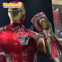 Sculpture grandeur nature du personnage de film célèbre MK85 Iron Man, statue de super-héros MK85 Iron Man pour la décoration