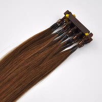 Extensions de Cheveux Remy 6D de Deuxième Génération, Qualité Supérieure, Vente Chaude, Prix de Gros, Mèches de Cheveux Humains, Aspect Naturel Premium