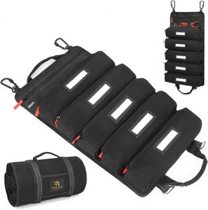 Muestra gratuita: Bolsa enrollable para herramientas Super Tool Roll Bag - Bolsa enrollable grande para llaves, organizador portátil para herramientas pequeñas, para camping y el maletero del coche - Product Image 6