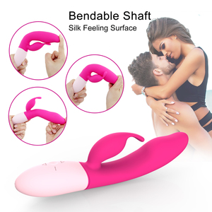 YLove USB recargable conejo vibrador silicona suave punto <span class=keywords><strong>G</strong></span> consolador para mujeres adulto placer juguete para mujeres - Product Image 5