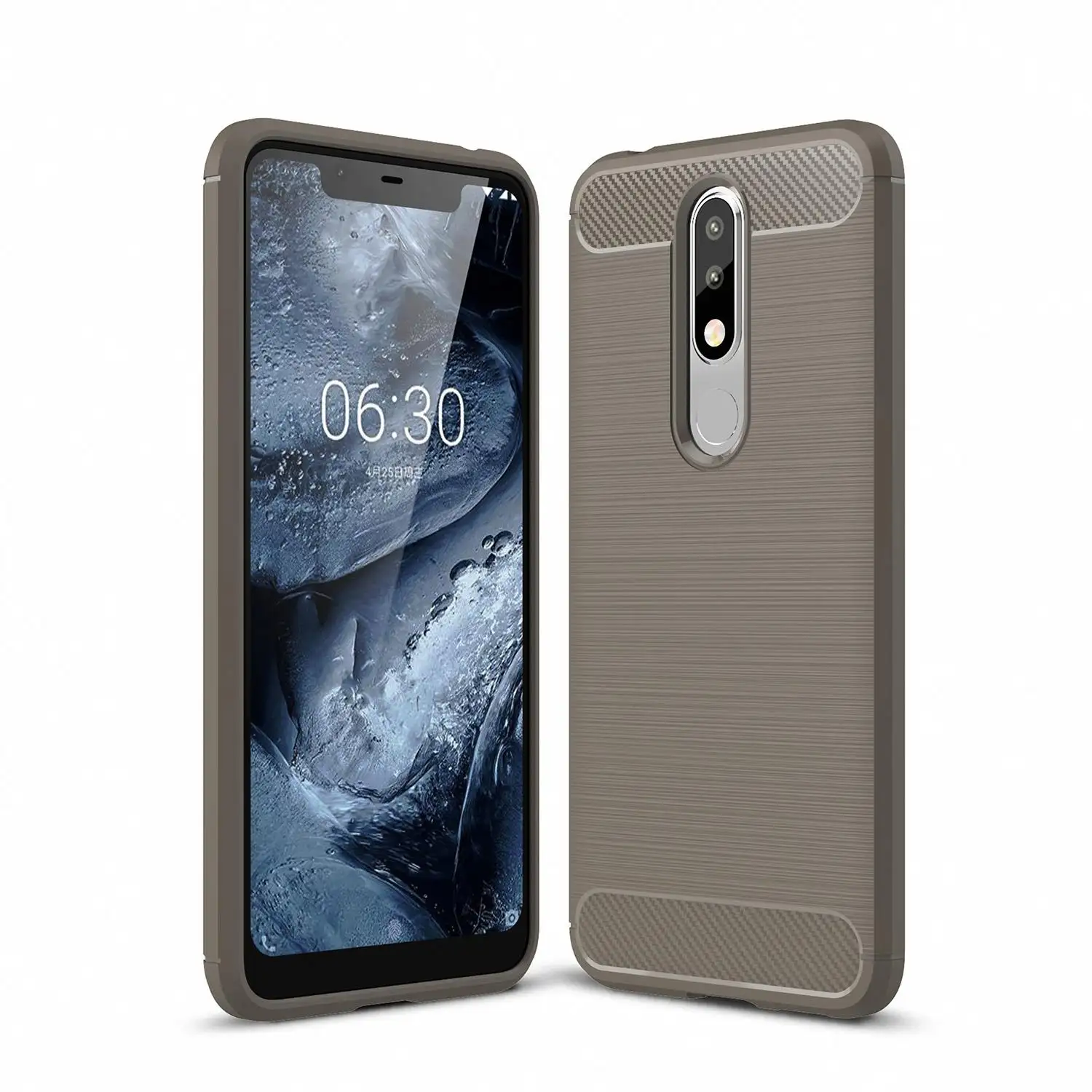 For Nokia 5.1 Plus Back Cover Wholesale Price New Design Durable Carbon Fiber Cellphone Back Cover Case