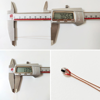 Termistor de Vidrio Transparente NTC Personalizable QCZH MF51 con Cuentas, Tolerancia de 0.01, Resistencia a Altas Temperaturas, Serie DT -40~+300