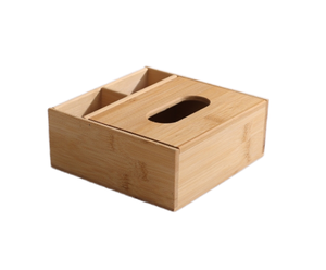 Boîte à mouchoirs et à papier en bambou écologique créative avec logo gratuit pour une utilisation personnalisée dans les hôtels et à domicile - Product Image 3