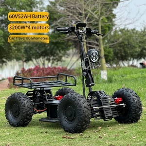 Scooter Eléctrico Todoterreno de Alta Resistencia 4WD con Suspensión de Doble Horquilla, Capacidad de Subida <span class=keywords><strong>del</strong></span> 35%, para Entusiastas <span class=keywords><strong>del</strong></span> Todoterreno, 12000-14000W - Product Image 3