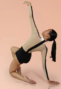Usine scène Boutique frappant noir blanc nu tissus Invisible Zip <span class=keywords><strong>Jazz</strong></span> justaucorps vêtements de danse - Product Image 3