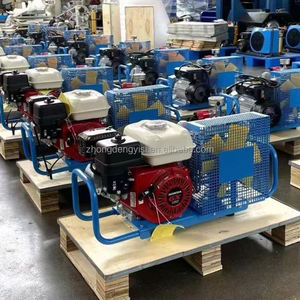High Quality 100L Gasoline Power Manual Stop Reciprocating Diving <b>Air</b> <b>Compressor</b> Four-Cylinder 4500psi <b>Portable</b> and Lubricated - Product Image 5
