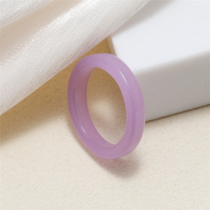 SP INS Thiết Kế Thời Trang Đơn Giản Đồng Bằng Nhựa Acrylic Nhẫn Đầy Màu Sắc Cho Phụ Nữ Nhẫn Ngón Tay - Product Image 4