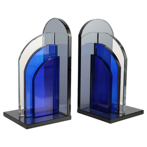 Modern Creative Art Frosted Crystal Step Bookend Nordic Style 20 Cm Geometric Shape <b>Decorations</b> Bookend Ornament - Product Image 5
