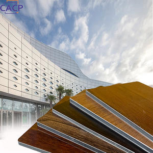 แผ่นอลูมิเนียมผนังภายนอกอาคารแผงอลูมิเนียมคอมโพสิตขนาด4มม. กันน้ำ - Product Image 2