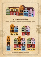 Hamaileon Kit de maison de poupée miniature en bois vintage DIY, ensemble de maisons modulaires amusantes pour ville miniature, cadeau de collection pour adultes