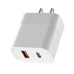 PD 20W caricatore da parete veloce USB tipo C Dual port US EU Plug A + C adattatore di alimentazione del caricatore del telefono cellulare - Product Image 1