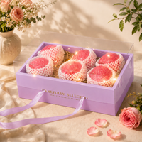 Boîte Cadeau pour Fruits Personnalisée en Carton avec Couvercle Transparent, Ruban et Feuille d'Or, Prix d'Usine en Gros, Écologique et Sûre pour les Aliments