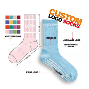 Chaussettes de yoga BiLu OEM en coton antidérapantes pour la danse et les studios d'entraînement - Product Image 3