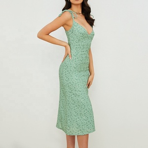 <span class=keywords><strong>Abito</strong></span> <span class=keywords><strong>Midi</strong></span> Elegante da Donna Weixin, Personalizzabile, <span class=keywords><strong>Verde</strong></span> con Motivi Floreali, Sexy e Formale - Product Image 6