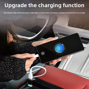 रिचार्जेबल कार आर्मरेस्ट बॉक्स पैड बहु-कार्यात्मक ऊतक धारक कप धारक भंडारण आयोजक - Product Image 4