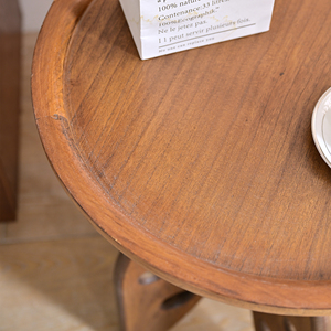 Table basse en bois massif de style européen INNOVA, design moderne et décoratif, avec pieds en forme de papillon, pour le salon de la maison - Product Image 5