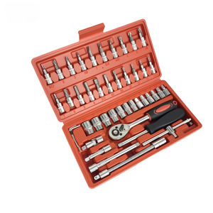 Ensemble d'outils à main, kit d'outils de réparation automobile, boîte à outils mécaniques, jeu de clés à douille, jeu de tournevis à cliquet -002 - Product Image 1