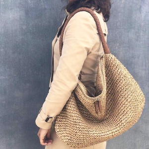 Artesanía Vintage mujer <span class=keywords><strong>Ibiza</strong></span> bolso de alta calidad verano rafia playa bolsa cremallera moda algodón señora hombro compras - Product Image 6