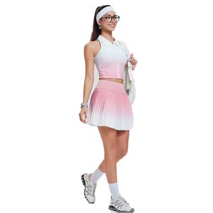 Conjunto Deportivo de 2 Piezas para Mujer, Falda y Camiseta para Gimnasio, Fitness, Running al Aire Libre - Product Image 4