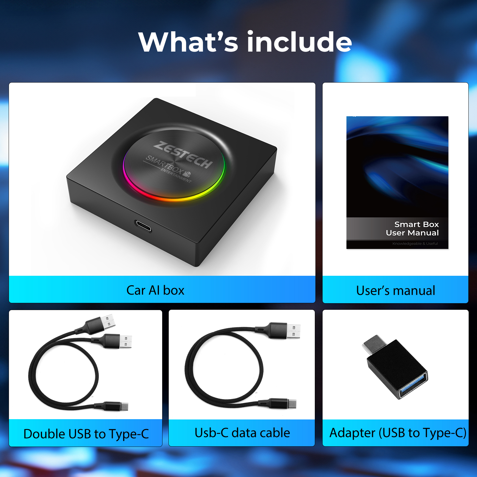 ZESTECH OEM Carplay Ai Box Snapdragon 6115 Android 13