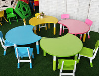 Ensembles de table et de chaises pour enfants en métal moderne pour garderie, crèche, école maternelle, utilisation en extérieur - Mobilier scolaire