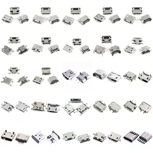 25 models, 50 each Micro USB 2Pin 5Pin 7Pin SMT SMD DIP Power Charging Socket Connector Port Type B Female Power Jack Dock