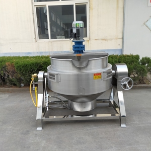 Điện Đôi Gas Hơi Nước Jacketed Ấm Đun Nước Với Mixer Khuấy Bếp Công Nghiệp Áo Khoác Nấu Ăn Ấm Đun Nước - Product Image 2