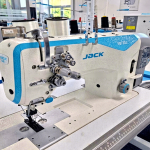 JACK JK-58720J <b>New</b> Flat-Bed Two Needle Computerized Lockstitch <b>Machine</b> Motor Large Hook Fixed Needles Industrial <b>Sewing</b> <b>Machine</b> - Product Image 1