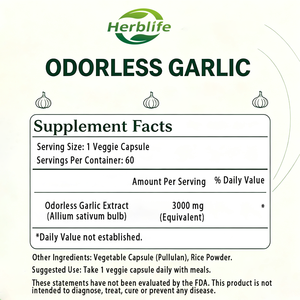 Cápsulas Vegetales de Extracto de Ajo sin Olor OEM ODM, 3000mg Equivalente a Ajo Fresco, Suplemento Dietético Herbal Antioxidante - Product Image 2