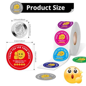 Bolsas para Galletas Hechas a Mano con Diseño Personalizado ODM, Etiquetas Autoadhesivas de Vinilo Personalizadas, Pegatinas al por Mayor - Product Image 2