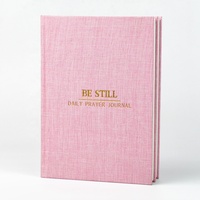 Carnet de notes à couverture rigide en tissu de lin gaufré à l'or, personnalisé, avec impression couleur et reliure cousue, marque-pages en ruban – Vente en gros