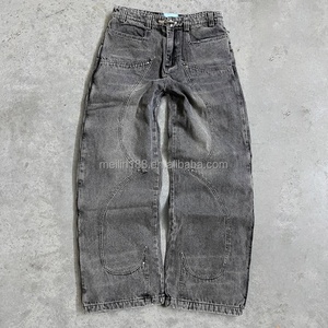 Fabricant de jeans, jeans baggy personnalisés de haute qualité, jeans vintage délavés pour hommes, jeans en denim usés - Product Image 1