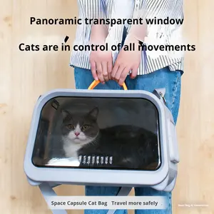 <span class=keywords><strong>Sac</strong></span> de <span class=keywords><strong>transport</strong></span> portable pour animaux de compagnie, grande capacité, avec thermomètre, design transparent, antivol - Product Image 5