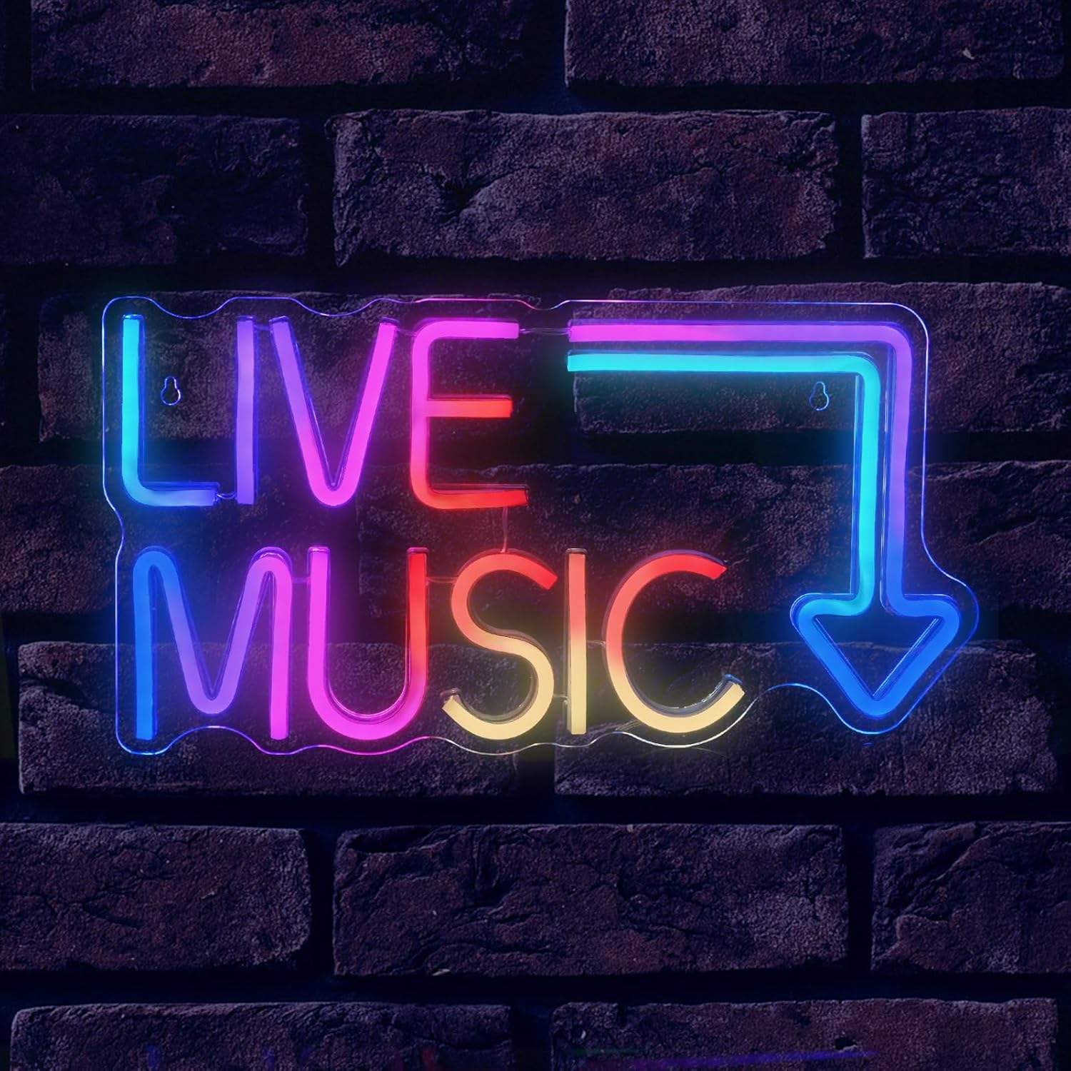 Custom Neon Sign logo for Wall Decor Rock Roll Live Music Arrow bar Wedding Neon Light Sign Decor Led Custom logo Luminous Sign