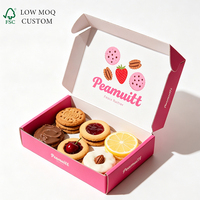 Boîte à biscuits personnalisée en gros, boîtes en papier recyclables pour cadeaux, emballage cadeau en papier pour pâtisserie et desserts avec impression couleur