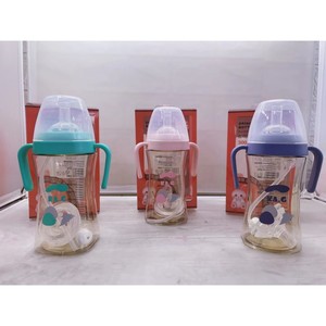 Biberón K.A.G de 300 ml con boca ancha y asa, sin BPA, para 0-12 meses, diseño de dibujos animados - Product Image 1