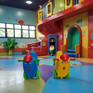 Voiture à roulettes non alimentée jouets voiture en plastique 4 roues trotteur chariot pour enfants maison et maternelle intérieur extérieur avec <span class=keywords><strong>de</strong></span> nombreux modèles - Product Image 5