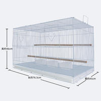 Exportation directe d'usine de la nouvelle cage d'élevage de perroquets agrandie 3 boîtes de cage à oiseaux en fer Cage à oiseaux pliante